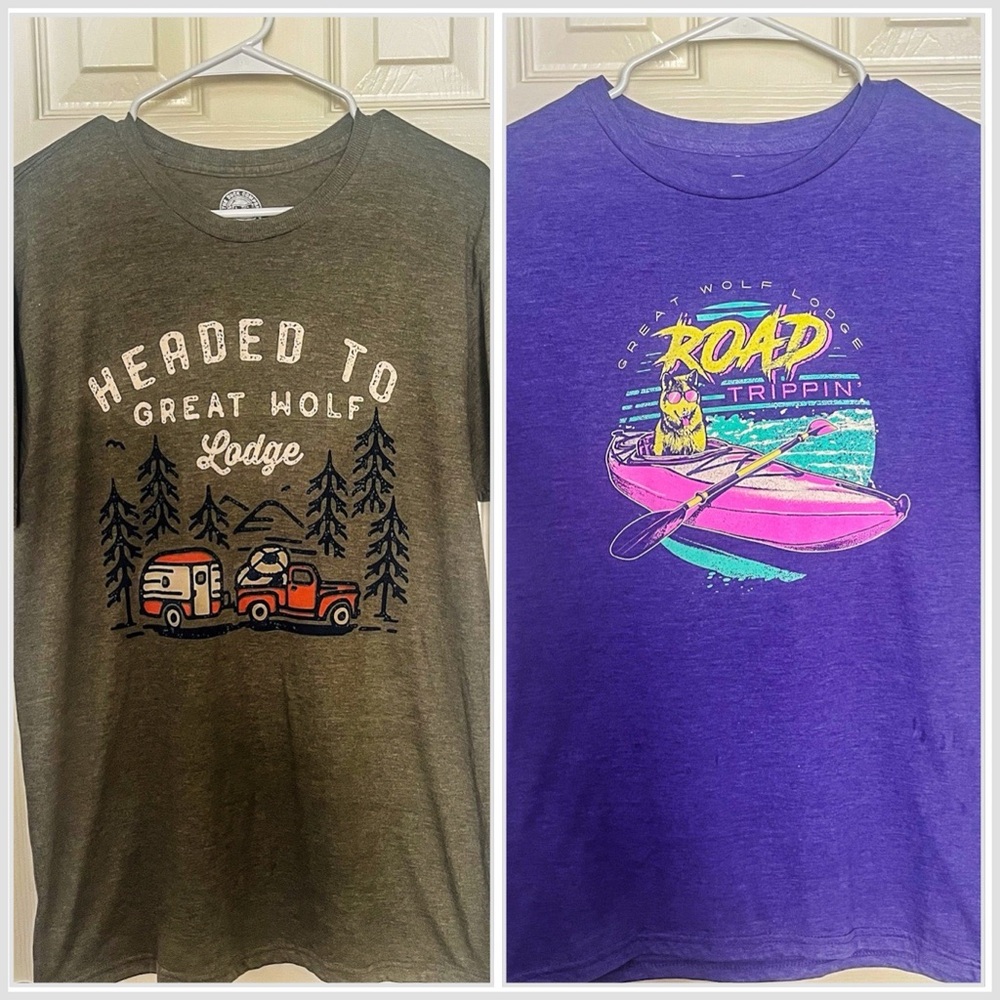 Set of two Great Wolf Lodge Duck Company size medium short-sleeve tees